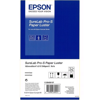 Epson SureLab Pro-S Luster papir BP 3,5" x 65 metrov 4 zvitki