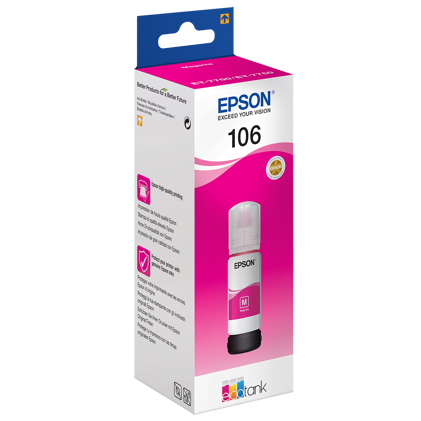 Epson T106 EcoTank Magenta blækflaske