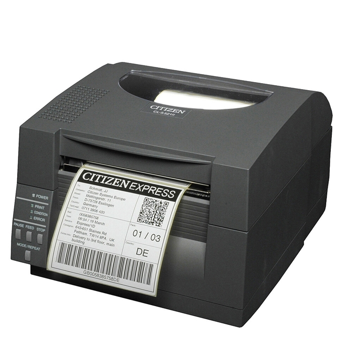 Citizen CL-S521II, 8 pik/mm (203 dpi), EPLII, ZPLII, Datamax, multi-IF (Ethernet, Premium), ?rna