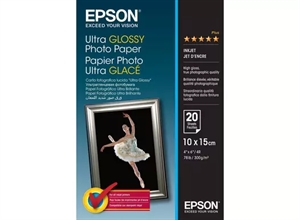 Epson Ultra Sijajni Fotografski Papir 300 g/m²- 10x15cm - 20 listov