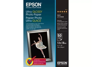 Epson Ultra Glossy Photo Paper 300 g/m²- 13x18cm - 50 listov