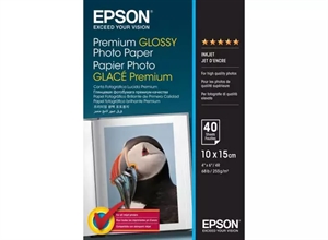 Epson Premium Glossy Foto papir 255 g/m² - 10x15 cm - 40 listov